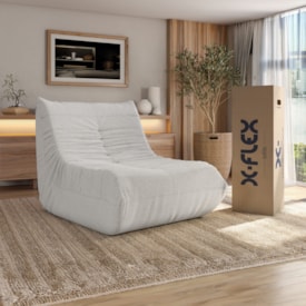 Poltrona Glamour Bouclé Areia Embalada Em Caixa XFLEX Sofás