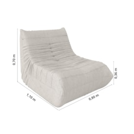 Poltrona Glamour Bouclé Areia Embalada Em Caixa XFLEX Sofás
