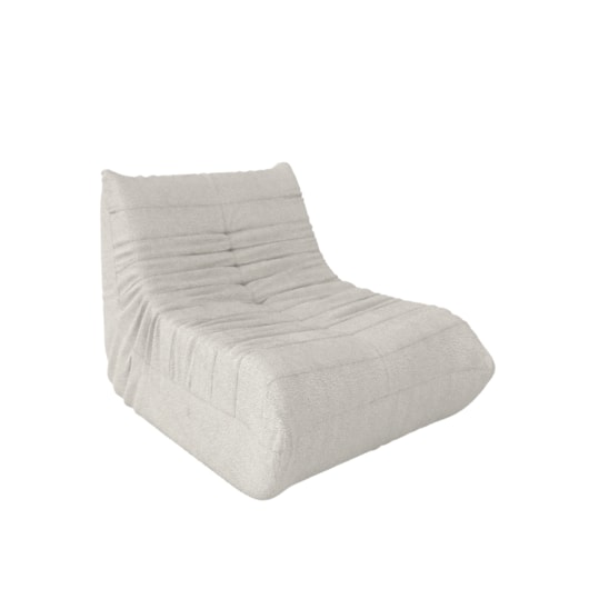 Poltrona Glamour Bouclé Areia Embalada Em Caixa XFLEX Sofás