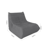 Poltrona Glamour Bouclé Grafite Embalada Em Caixa XFlex Sofás
