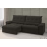 Sofá Alion 2,15m Retrátil/Reclinável Suede Marrom - Xflex Sofas