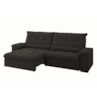 Sofá Alion 2,15m Retrátil/Reclinável Suede Marrom - Xflex Sofas