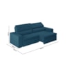 Sofá Arinos 2,30m Retrátil/Reclinável Suede Azul - XFlex Sofas