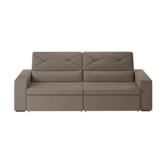 Sofá Arinos 2,30m Retrátil/Reclinável Suede Capuccino - XFlex Sofas