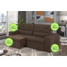 Sofá Arinos 2,30m Retrátil/Reclinável Suede Marrom - XFlex Sofas