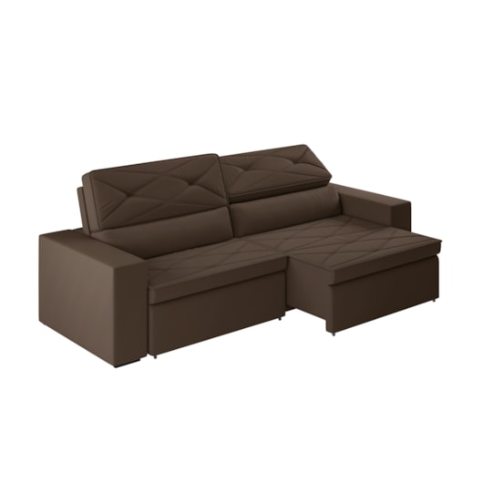 Sofá Arinos 2,30m Retrátil/Reclinável Suede Marrom - XFlex Sofas