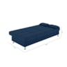 Sofá Cama Guaporé 1,90m Suede Azul - XFlex Sofás