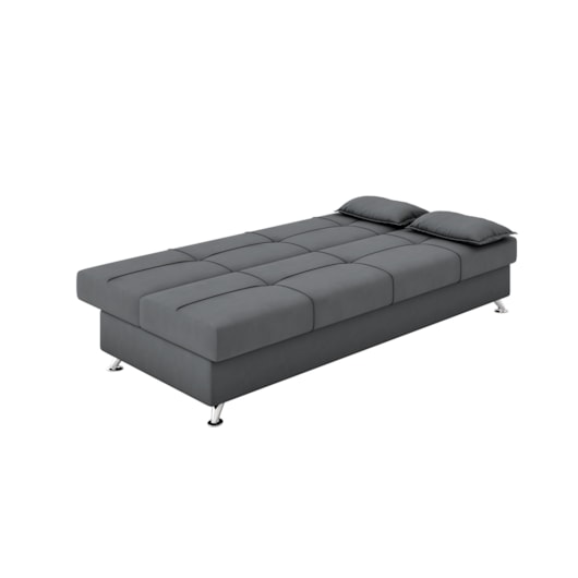 Sofá Cama Guaporé 1,90m Suede Cinza - XFlex Sofás