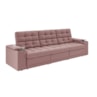 Sofá Confort Premium 2,30m Retrátil/Reclinável porta copos e USB Suede Nude - XFlex Sofas