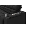 Sofá Connect Premium 2,00m Retrátil/Reclinável com porta copos e USB Suede Preto - XFlex Sofas