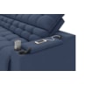 Sofá Connect Premium 2,30m Retrátil/Reclinável com porta copos e USB Suede Azul - XFlex Sofas