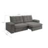 Sofá Fofão Premium 2,30m Retrátil/Reclinável Suede Cinza - XFlex Sofas