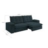 Sofá Fofão Premium 2,30m Retrátil/Reclinável Suede Petróleo - XFlex Sofas