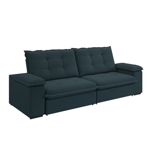Sofá Fofão Premium 2,30m Retrátil/Reclinável Suede Petróleo - XFlex Sofas