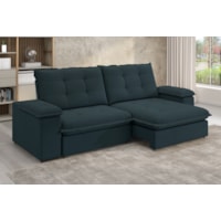 Sofá Fofão Premium 2,30m Retrátil/Reclinável Suede Petróleo - XFlex Sofas