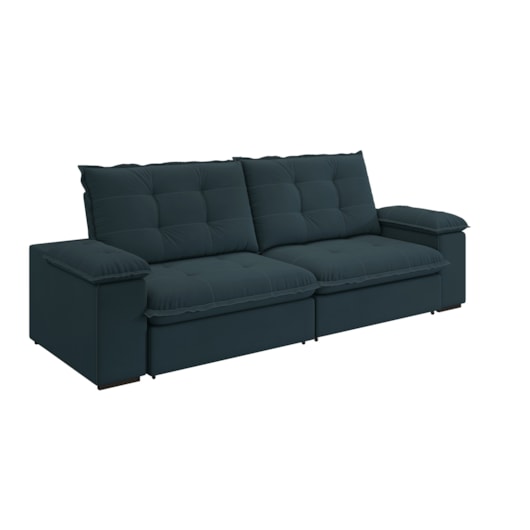 Sofá Fofão Premium 2,50m Retrátil/Reclinável Suede Petróleo - XFlex Sofas