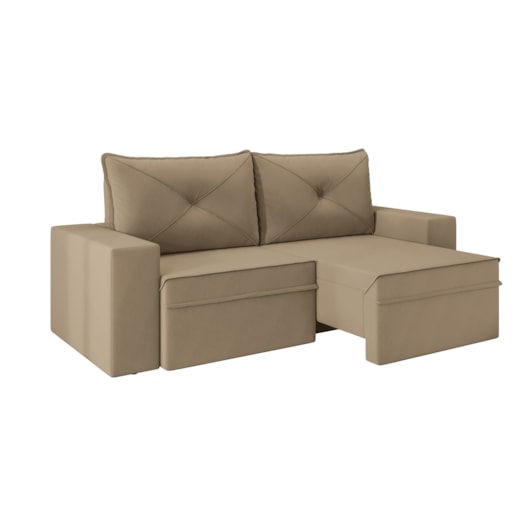 Sofá Miami Premium 2,00m Retrátil/Reclinável Suede Capuccino - XFlex Sofas