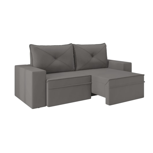 Sofá Miami Premium 2,00m Retrátil/Reclinável Suede Cinza - XFlex Sofas