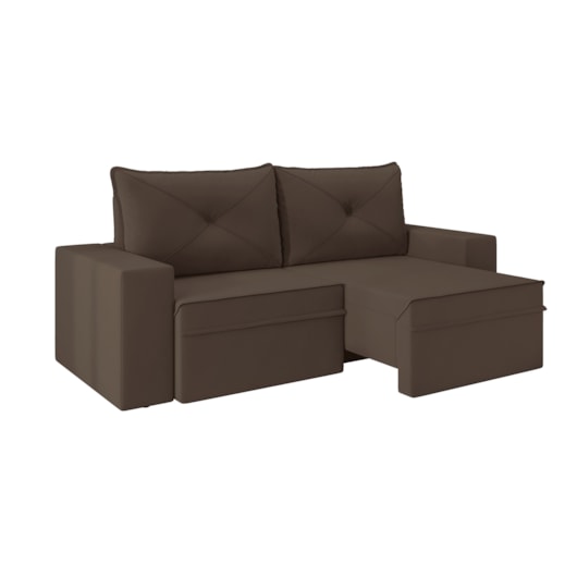 Sofá Miami Premium 2,00m Retrátil/Reclinável Suede Marrom - XFlex Sofas