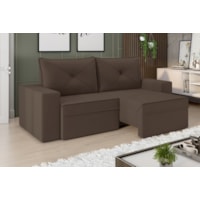 Sofá Miami Premium 2,00m Retrátil/Reclinável Suede Marrom - XFlex Sofas