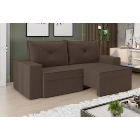 Sofá Miami Premium 2,00m Retrátil/Reclinável Suede Marrom - XFlex Sofas