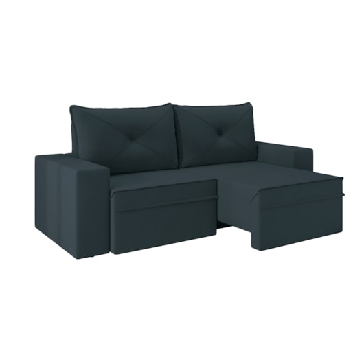 Sofá Miami Premium 2,00m Retrátil/Reclinável Suede Petróleo - XFlex Sofas