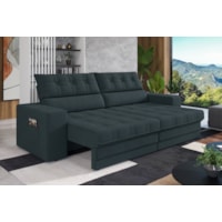 Sofá Oscar Plus 2,00m Retrátil/Reclinável Suede Petróleo - XFlex Sofas