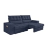 Sofá Oscar Plus 2,06m Retrátil/Reclinável Suede Azul - XFlex Sofas