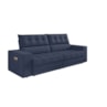 Sofá Oscar Plus 2,06m Retrátil/Reclinável Suede Azul - XFlex Sofas