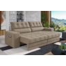 Sofá Oscar Plus 2,06m Retrátil/Reclinável Suede Capuccino - XFlex Sofas