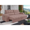 Sofá Oscar Plus 2,06m Retrátil/Reclinável Suede Nude - XFex Sofas