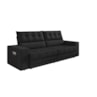 Sofá Oscar Plus 2,06m Retrátil/Reclinável Suede Preto - XFex Sofas