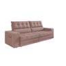 Sofá Oscar Plus 2,30m Retrátil/Reclinável Suede Nude - XFlex Sofas