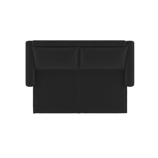 Sofá Vira Cama Veronica 2,10m Retrátil/Reclinável Bipartido Suede Preto - XFlex Sofás